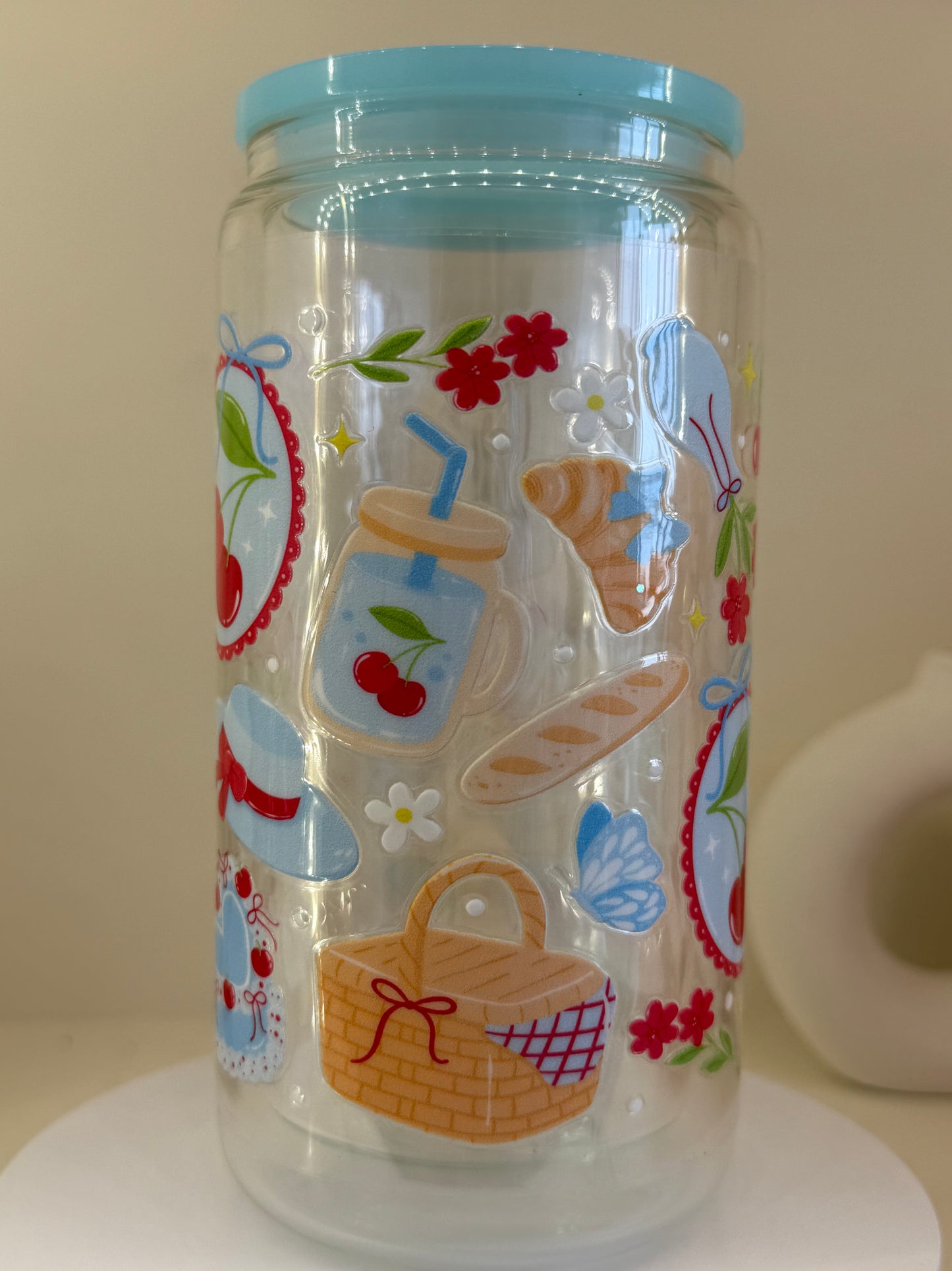 Baby Blue and Cherries - New