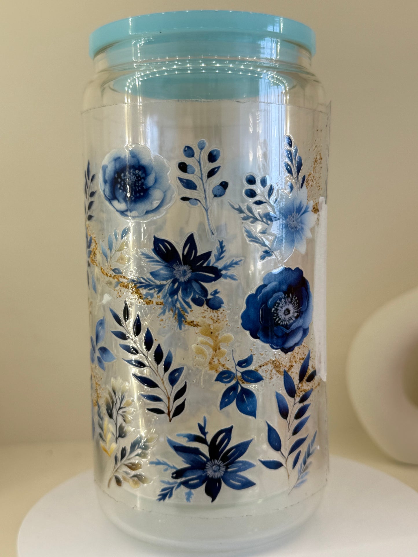 Blue And Gold Flowers - NEW